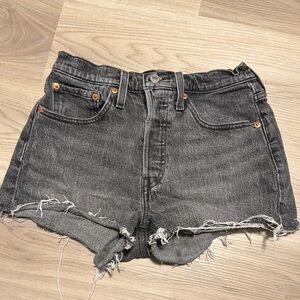 Levi’s 501 high waisted shorts, size 26.